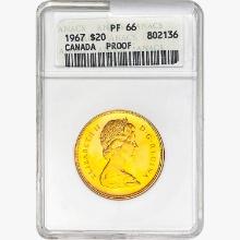 1967 0.529oz Canada $20 ANACS PF66