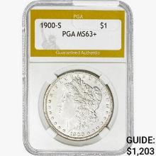 1900-S Morgan Silver Dollar PGA MS63+