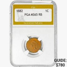 1882 Indian Head Cent PGA MS65 RB