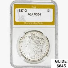 1887-O Morgan Silver Dollar PGA MS64