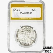 1942-S Walking Liberty Half Dollar PGA MS65+