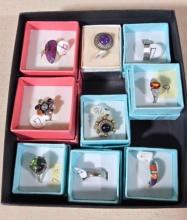 9 Sterling Silver Rings