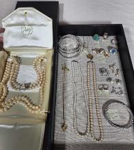 Estate Collection of Jewelry Incl. Gold, Sterling, & Costume