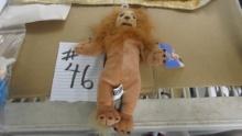 wizard of oz plush toy, very limited edition, the cowardly lion from 1998 only sold at the Warner Br