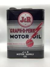 J&R "Graph-O-Penn" 2 Gallon Oil Can w/ Lightening Bolt