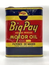 Big-Pay Motor Oil 2 Gallon Can w/ Airplane, Car & Boat Graphics