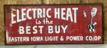 Eastern Iowa Light & Power CO-OP Billboard Sign W Willie Wire Hand