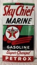 Texaco Sky Chief Marine Super Charged w/ Petrox Porcelain Sign