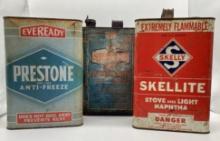 Skelly and Prestone 1 Gallon Cans