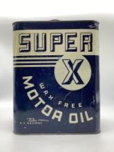 "Super X" Wax Free Motor Oil 2 Gallon Can