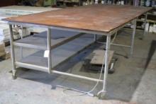 144"X60" Metal/wood Rolling Table