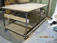 96"X48" Metal and Wood Table