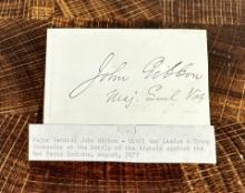 Major John Gibbon Civil War Signature