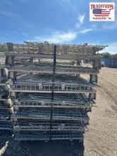 (7) 40 x 32 x 34.5 Folding Metal Stackable Baskets