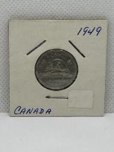 Canadian 1949 5 Cent Coin