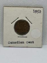 1952 Canadian 1 Cent Coin