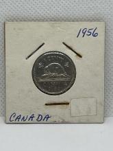 Canadian 1956 5 Cent Coin