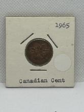 1965 Canadian 1 Cent Coin