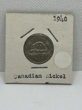 1940 Canadian 5 Cent Coin