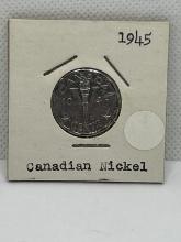 1945 Canadian 5 Cent Coin