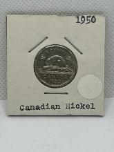 1950 Canadian 5 Cent Coin