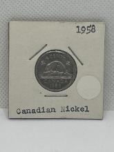 1958 Canadian 5 Cent Coin