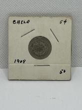 1908 Chile Cinco Centavos Coin
