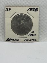 1978 Mexico Diez Pesos Coin