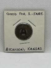 Atchison Kansas Transit Fare Token
