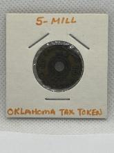 Oklahoma 5 Mill Sales Tax Token