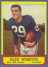 1963 Topps #51 Alex Webster New York Giants