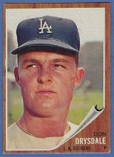 1962 Topps #340 Don Drysdale Los Angeles Dodgers