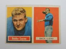 1957 TOPPS FOOTBALL #32 BOBBY LAYNE DETROIT LIONS VERY SHARP NICE EYE APPEAL