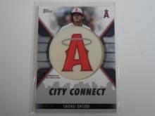 2023 TOPPS BASEBALL SHOHEI OHTANI CITY CONNECTION HAT LOGO PATCH ANGELS