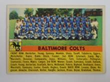 1956 TOPPS FOOTBALL #48 BALTIMORE COLTS TEAM CARD VERY NICE
