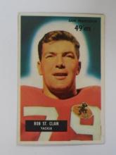 1955 BOWMAN FOOTBALL #101 BOB ST. CLAIR ROOKIE CARD HOF 49ERS VERY NICE APPEAL