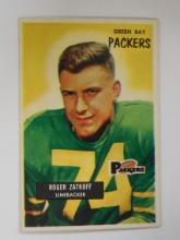 1955 BOWMAN FOOTBALL #111 ROGER ZATKOFF ROOKIE CARD GREEN BAY PACKERS VINTAGE