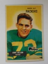 1955 BOWMAN FOOTBALL #144 JERRY HELLUIN ROOKIE CARD GREEN BAY PACKERS VERY NICE