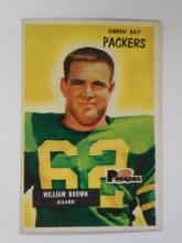 1955 BOWMAN FOOTBALL #117 WILLIAM BROWN ROOKIE CARD GREEN BAY PACKERS