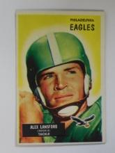 1955 BOWMAN FOOTBALL #126 ALEX LANSFORD EAGLES ROOKIE CARD VERY NICE SHARP