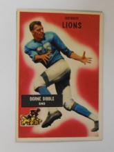 1955 BOWMAN FOOTBALL #4 DORNE DIBBLE ROOKIE CARD DETROIT LIONS VERY NICE