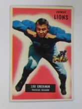 1955 BOWMAN FOOTBALL #112 LOU CREEKMUR DETROIT LIONS HOF VINTAGE VERY NICE