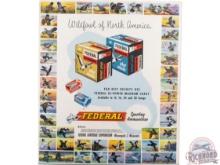Federal Sporting Ammunition "Wildfowl of North America" Cardboard Shot Shell Display Sign