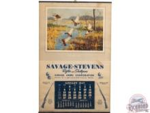 1947 Savage-Stevens "There They Are!" Calendar With Mallard Ducks