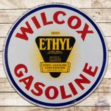 Wilcox Ethyl Gasoline 30" DS Porcelain Sign w/ Logo