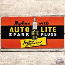Auto-Lite Sparkplugs Ignition Engineered Embossed SS Tin Sign