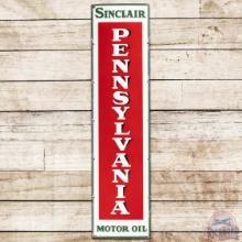 Sinclair Pennsylvania Motor Oil Vertical SS Porcelain Sign