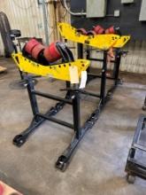 Lot of 3: Adjustable Welding Automatic Pipe Support Stands with Extra Rolls