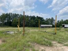 LOT: Pipe Holders with Upright Posts: 2 Base with 4 Poles. See Photo
