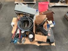 Lot of Miscellaneous shop items cables, handtools and screws, Etc